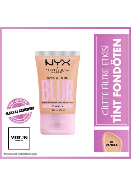 Nyx Professional Makeup Blur Tint Ciltte Filtre Etkili Fondöten - 05 Vanilla