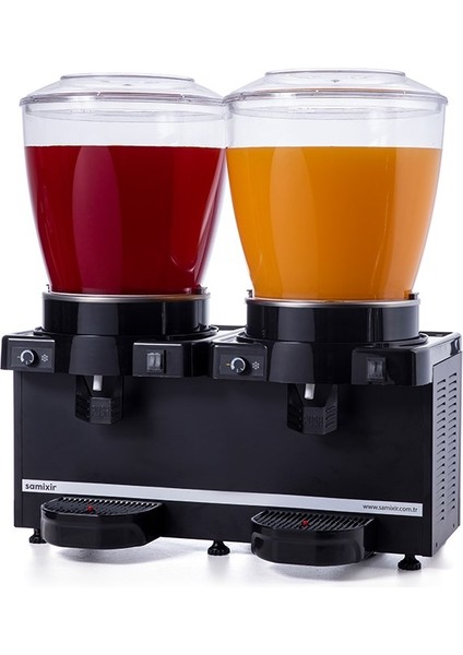 Samixir Panoramik Twin 22+22 Lt Karıştırıcılı Soğuk İçecek Makinesi MM44-AB fırsatları