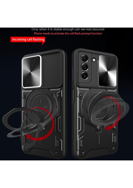 Samsung Galaxy S21 Fe 5g Için Çift Katmanlı Telefon Kılıfı, Slayt Kamera Kapağı ve Metal Gizli Braket ile Mor (Yurt Dışından) fiyatları