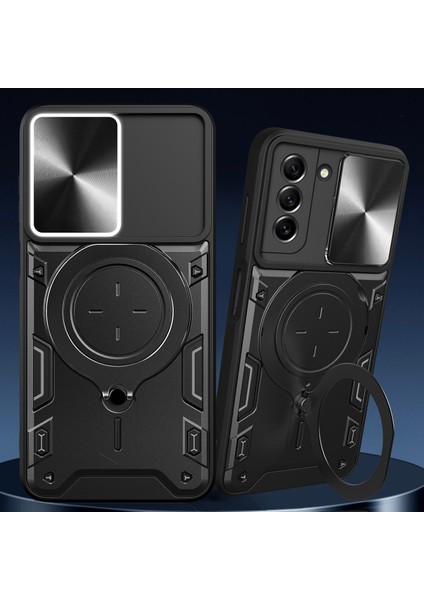 Samsung Galaxy S21 Fe 5g Için Çift Katmanlı Telefon Kılıfı, Slayt Kamera Kapağı ve Metal Gizli Braket ile Mor (Yurt Dışından) indirimleri