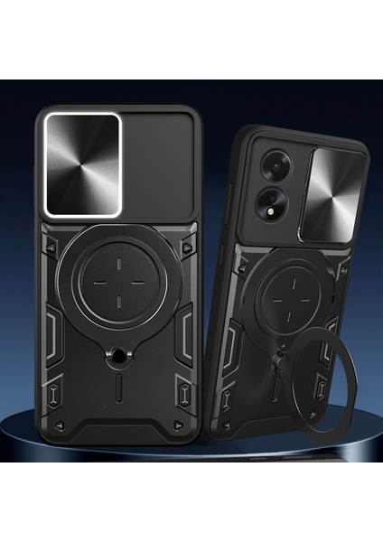 Oppo A38 4g Için Çift Katmanlı Telefon Kılıfı, Slayt Kamera Kapağı ve Metal Gizli Braket ile Mavi (Yurt Dışından) indirimleri