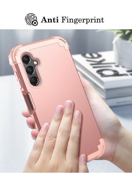 Samsung Galaxy A24 4g Için Yumuşak Silikon Sert Pc Tampon Telefon Kılıfı - Siyah (Yurt Dışından)