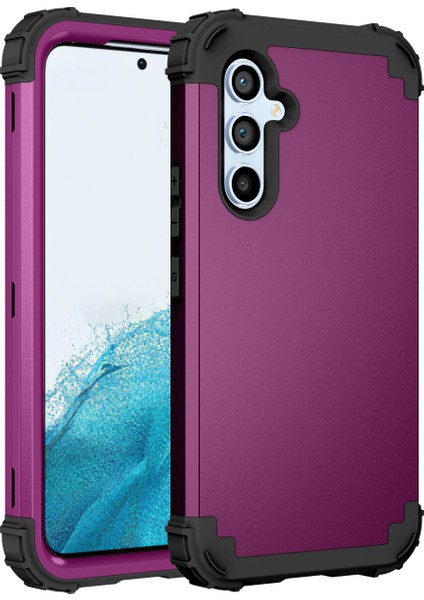 Samsung Galaxy A54 Için Yumuşak Silikon Sert Pc Tampon Telefon Kılıfı - Mor (Yurt Dışından)