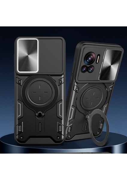 Motorola Edge 30 Ultra /moto X30 Pro Için Çift Katmanlı Telefon Kılıfı, Slayt Kamera Kapağı ve Metal Gizli Braket ile Mor (Yurt Dışından) indirimleri