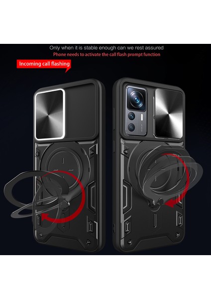 Xiaomi 12T /12T Pro /redmi K50 Ultra Için Çift Katmanlı Telefon Kılıfı, Slayt Kamera Kapağı ve Metal Gizli Braket ile Mavi (Yurt Dışından) fiyatları