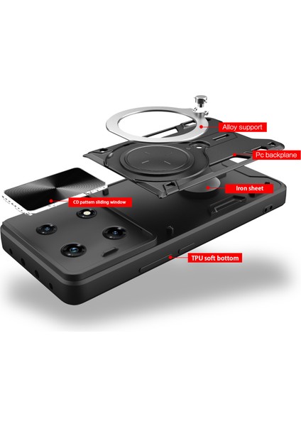 Infinix Note 30 Pro Için Çift Katmanlı Telefon Kılıfı, Slayt Kamera Kapağı ve Metal Gizli Braket ile Mavi (Yurt Dışından) fırsatları