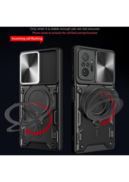 Xiaomi Redmi Note 10 Pro /note 10 Pro Max Için Çift Katmanlı Telefon Kılıfı, Slayt Kamera Kapağı ve Metal Gizli Braket ile Gümüş (Yurt Dışından) fiyatları