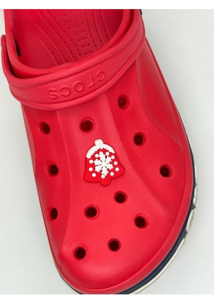Yılbaşı Çam Ağacı Süsü Zil Temalı Jibbitz Crocs Terlik Süsü