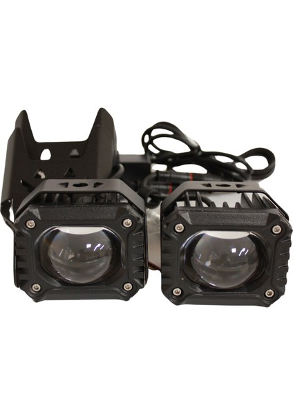 Motosiklet Sis Farı 12-85V Çift Renk Beyaz-Sarı IP67 Araç Off Road 4x4 Suv Atv Tekne Scooter Farı 2 Ad.