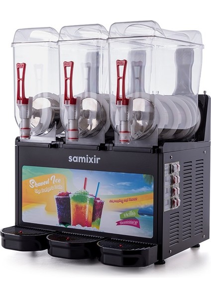 Triple Allure Üçlü 12+12+12 Lt Slush Buzlaş Karlamaç Makinesi SLUSH-36-BA