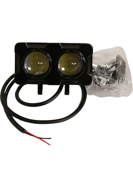 Motosiklet Scooter Sis Farı IP67 Çift Renk Beyaz-Sarı Araç Off Road 4x4 SUV ATV Tekne Far 1 Ad.