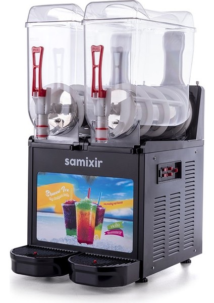 Twin Allure Çiftli 12+12 Lt Slush Buzlaş Karlamaç Makinesi SLUSH-24-BA