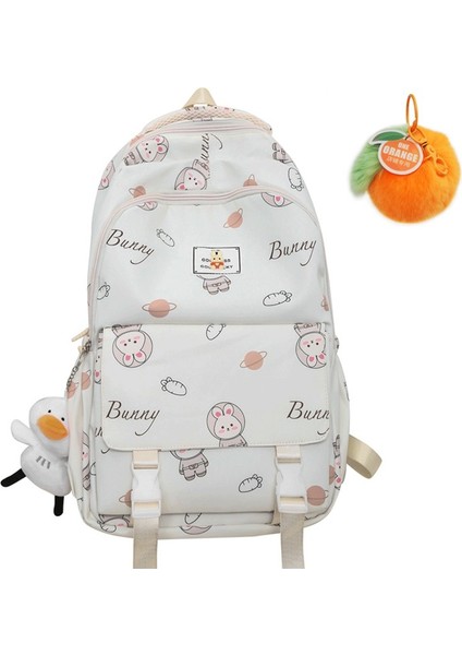 One Orange Desenli Sırt Çantası - Siyah (Yurt Dışından)