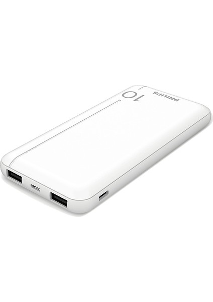 DLP1812PW 10.000 Mah 2xusb-A  2.1A Usb-C Çıkış Pd Taşınabilir Şarj Cihazı Beyaz