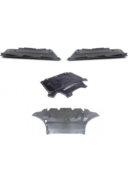 Audi A4 2009 - 2016 Sanzuman Orta Sag Sol Alt Muhafaza Set