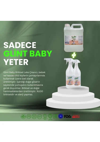 Baby  5 Lt + 2 x 1 Lt    Bitkisel Kendinden Yumuşatıcılı Kırıştırmaz Leke Çıkarıcı