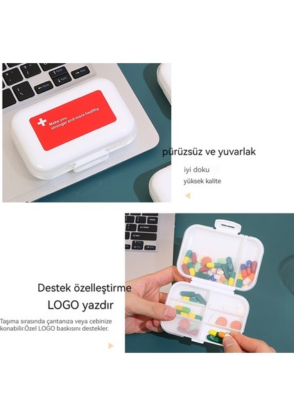 8 Bölmeli Taşınabilir Ilaç Dağıtım Saklama Kutusu (Yurt Dışından) modelleri