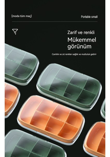 Şeffaf Görünür Buzlu Kapaklı Ilaç Kutusu Taşınabilir (Yurt Dışından)
