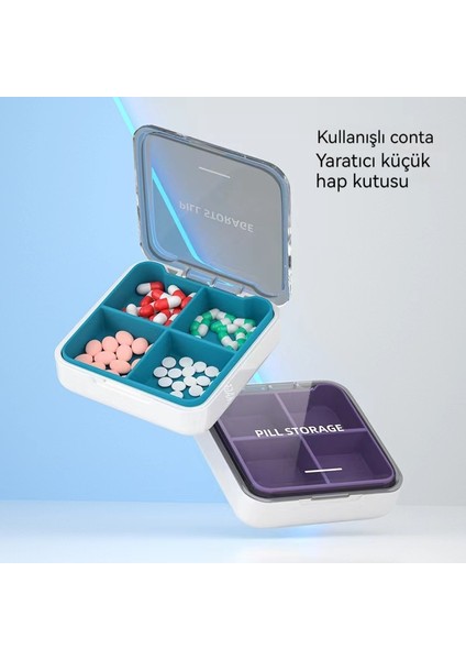 Taşınabilir Mini Mühürlü Hap Kutusu (Yurt Dışından)