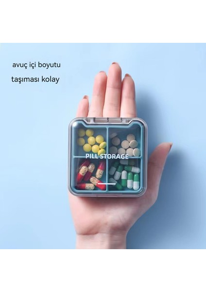 Taşınabilir Mini Mühürlü Hap Kutusu (Yurt Dışından)