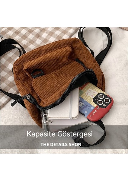 Mini Işe Gidiş Geliş Küçük Kozmetik Çantası Kadife Dokulu Okul Çantası (Yurt Dışından) modelleri