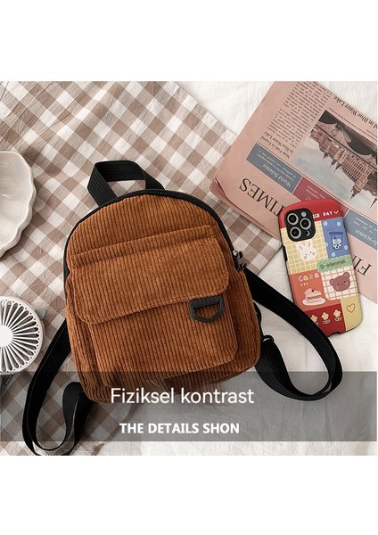 Mini Işe Gidiş Geliş Küçük Kozmetik Çantası Kadife Dokulu Okul Çantası (Yurt Dışından) fırsatları