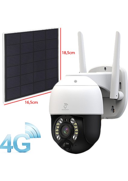 (X33E3) 3mp Hareketli 4g Solar Kamera