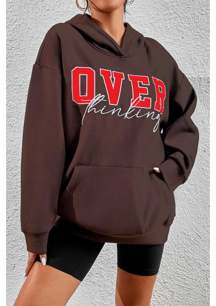 Only Trend Wear Unisex Over Thinking Baskılı Sweatshirt