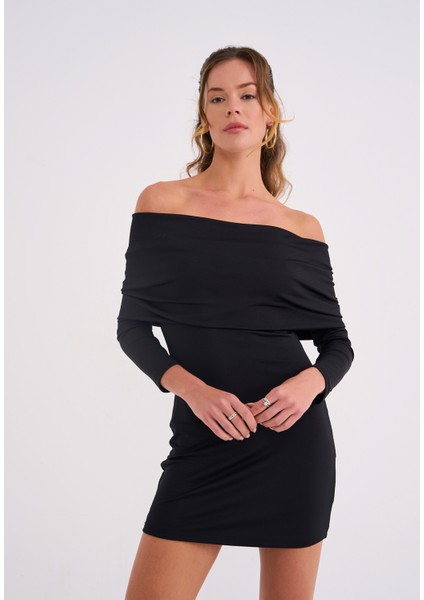 Champain Dress Jarse U.kollu Elbise modelleri