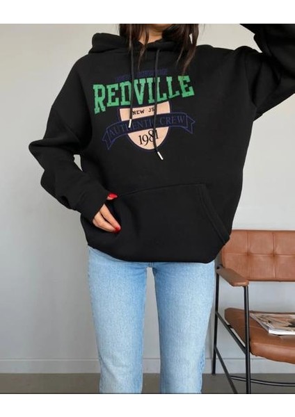 Redville Baskılı Kapüşonlu Sweat