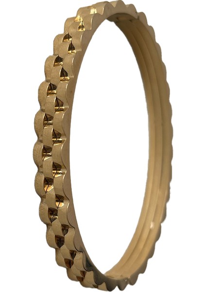 Rolex Model Gold Çelik Kelepçe Bileklik
