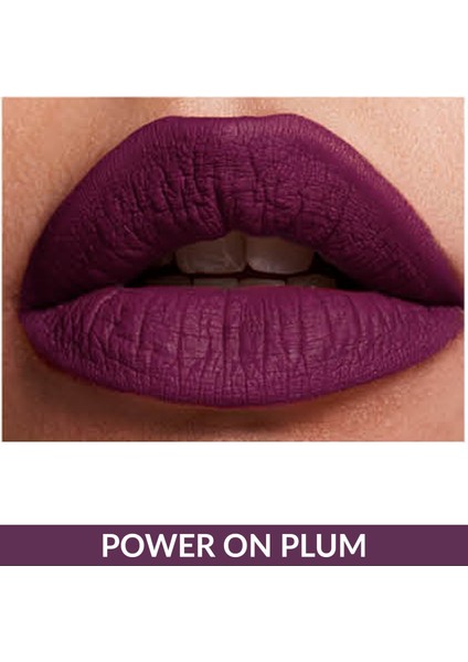 Power Stay Kalıcı Likit Mat Ruj Power On Plum