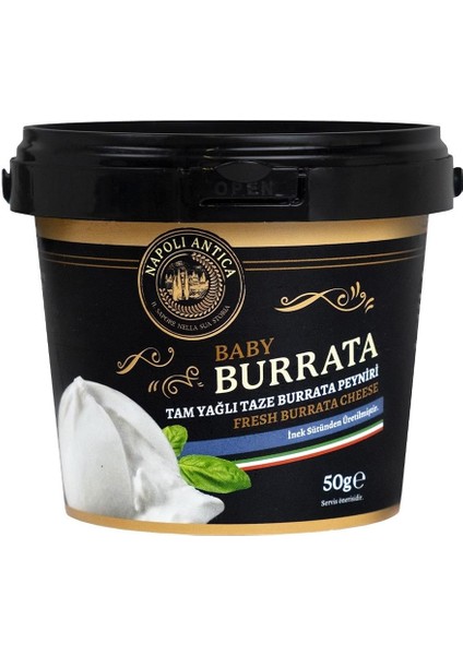 Taze Burrata Inek Peyniri (50 Gr) Napoli Antica modelleri