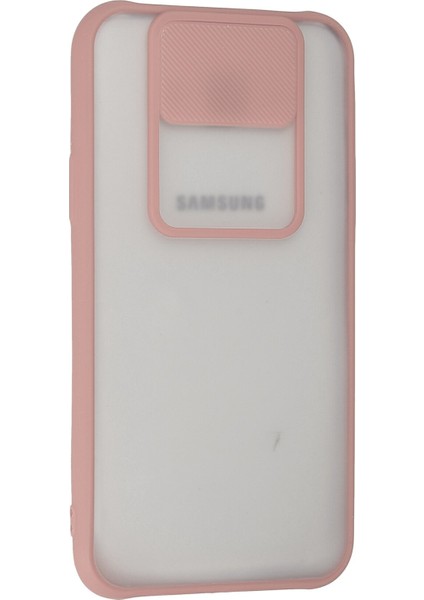 Samsung Galaxy J7 Kılıf Palm Buzlu Kamera Sürgülü Silikon - Pembe 109008