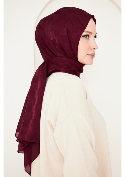 Saka Fashion Dama Desenli Jakarlı Şal