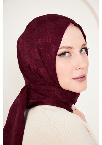 Saka Fashion Dama Desenli Jakarlı Şal