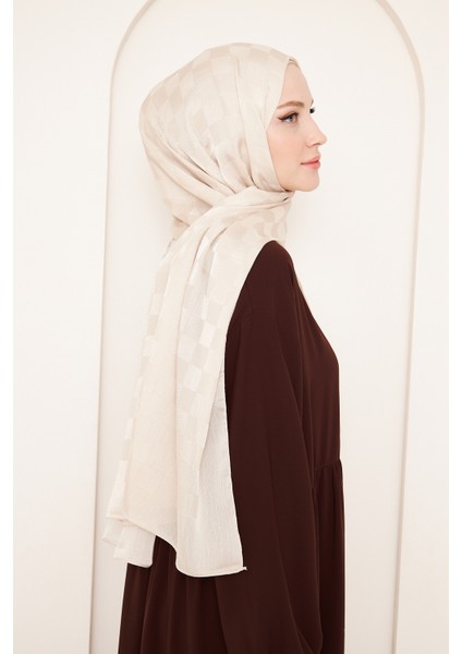 Saka Fashion Dama Desenli Jakarlı Şal