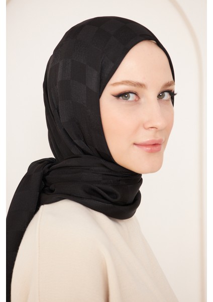 Saka Fashion Dama Desenli Jakarlı Şal
