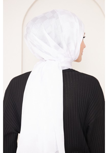 Saka Fashion Dama Desenli Jakarlı Şal