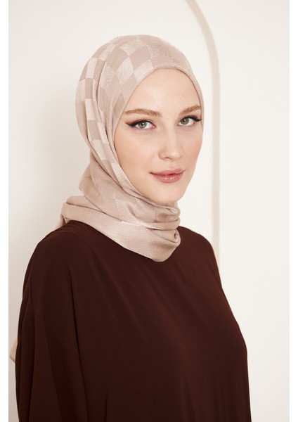 Saka Fashion Dama Desenli Jakarlı Şal