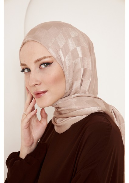 Saka Fashion Dama Desenli Jakarlı Şal