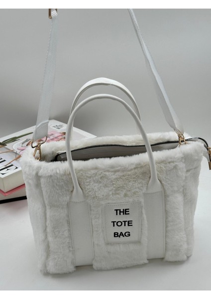 The Tote Bag Peluş Askılı Kadın El ve Omuz Çantası