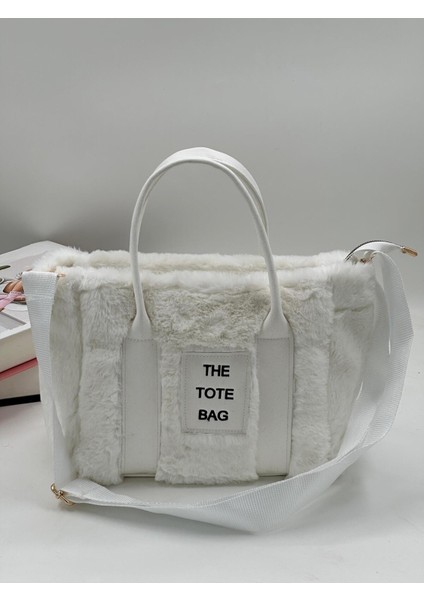 The Tote Bag Peluş Askılı Kadın El ve Omuz Çantası