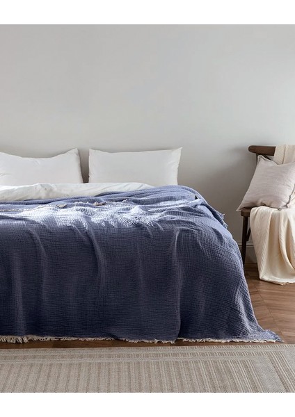 Florinda Tek Kişilik Yatak Örtüsü - Lacivert