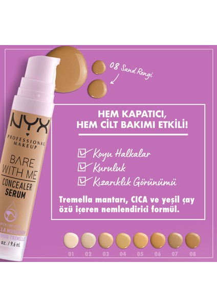 Nyx Professional Makeup Bare With Me Concealer Serum - 08 Sand