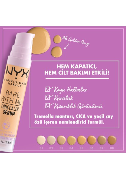 Nyx Professional Makeup Bare With Me Concealer Serum - 05 Golden