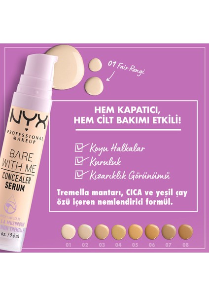 Nyx Professional Makeup Bare With Me Concealer Serum -  5.5 Medıum Golden