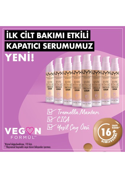 Nyx Professional Makeup Bare With Me Concealer Serum -  5.5 Medıum Golden