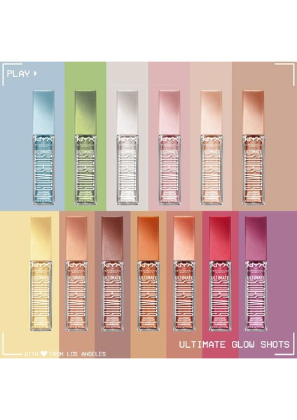 Nyx Professional Makeup Ultimate Glow Shots Işıltılı Likit Göz Farı - 09 Mango Moment