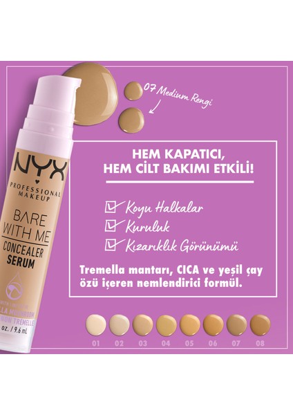 Nyx Professional Makeup Bare With Me Concealer Serum - 07 Medıum